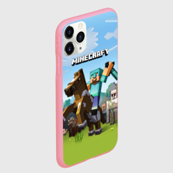 Чехол для iPhone 11 Pro Max матовый Minecraft на коне - фото 2