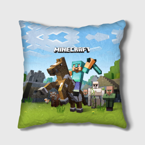 Подушка 3D Minecraft на коне Фото 01 Подушка 3D Minecraft на коне Фото 01