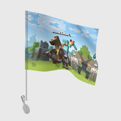 Флаг для автомобиля Minecraft на коне