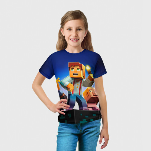 Детская футболка 3D Minecraft, цвет 3D печать - фото 5