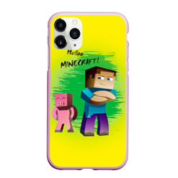 Чехол для iPhone 11 Pro Max матовый Helloo Minecraft