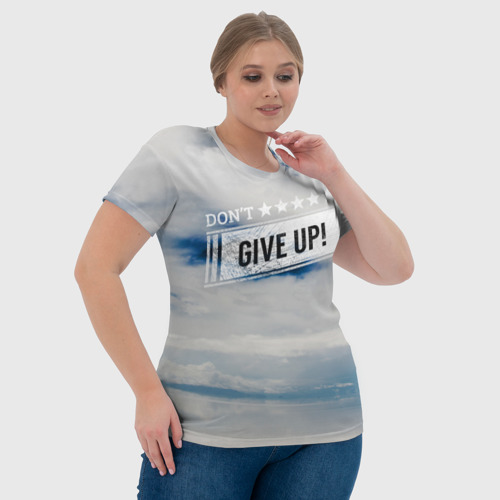 Женская футболка 3D Не сдавайся!, цвет 3D печать - фото 6