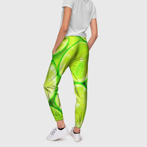 Женские брюки 3D Лайм, цвет 3D печать - фото 4