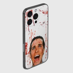 Чехол для iPhone 16 Pro силиконовый с защитой камеры Американский психопат кричит - фото 2