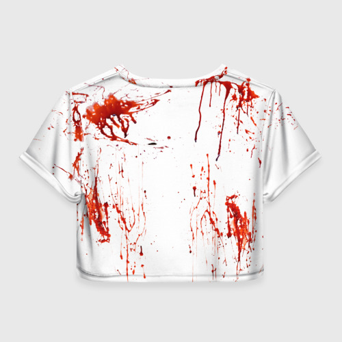 Женская футболка Crop-top 3D Американский психопат кричит, цвет 3D печать - фото 2