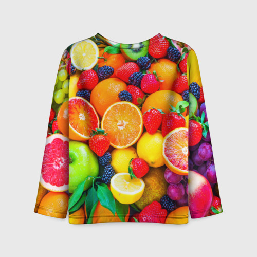 Детский лонгслив 3D Ягоды и фрукты, цвет 3D печать - фото 2