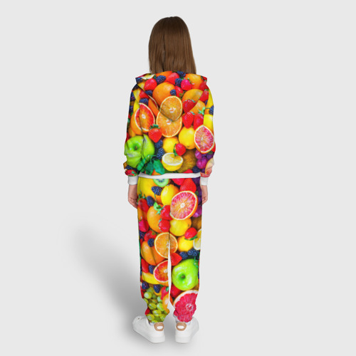 Детский 3D костюм с принтом Ягоды и фрукты, вид сзади #2