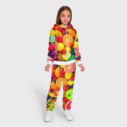 Детский 3D костюм с принтом Ягоды и фрукты, вид сбоку #3