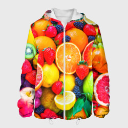 Мужская куртка 3D Ягоды и фрукты