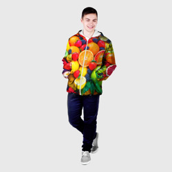 Мужская куртка 3D Ягоды и фрукты - фото 2
