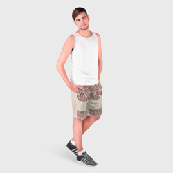 Мужские шорты 3D Цветочное обрамление - фото 2