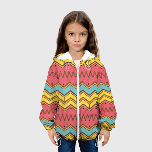 Детская куртка 3D Цветные зигзаги - фото 4