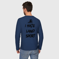 Мужской лонгслив хлопок I hate Land sport - фото 2