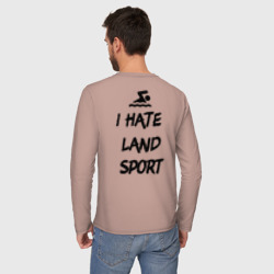 Мужской лонгслив хлопок I hate Land sport - фото 2