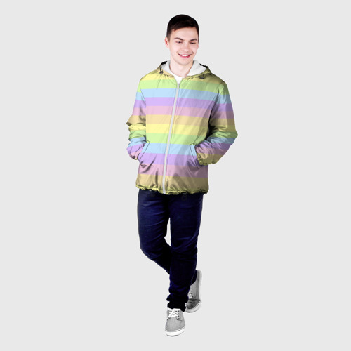 Мужская куртка 3D пастельные цвета, цвет 3D печать - фото 3