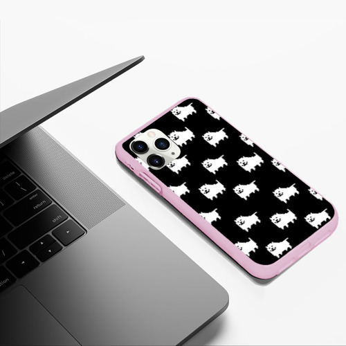 Чехол для iPhone 11 Pro Max матовый Undertale Annoying dog, цвет розовый - фото 5