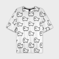 Мужская футболка oversize 3D Undertale Annoying dog white