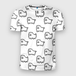 Мужская футболка 3D Slim Undertale Annoying dog white