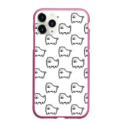 Чехол для iPhone 11 Pro Max матовый Undertale Annoying dog white