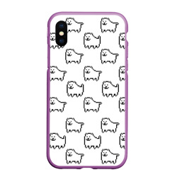 Чехол для iPhone XS Max матовый Undertale Annoying dog white