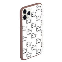 Чехол для iPhone 11 Pro Max матовый Undertale Annoying dog white - фото 2