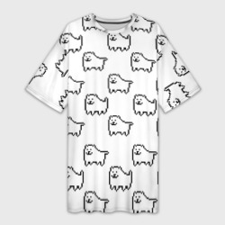 Платье-футболка 3D Undertale Annoying dog white