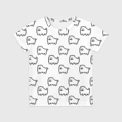 Детская футболка 3D Undertale Annoying dog white