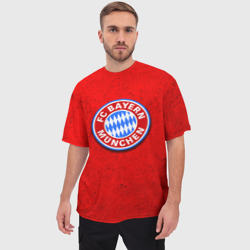 Мужская футболка oversize 3D Бавария лого - фото 2