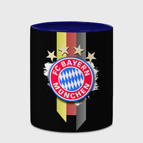 Кружка с полной запечаткой ФК Бавария, цвет белый + синий - фото 4