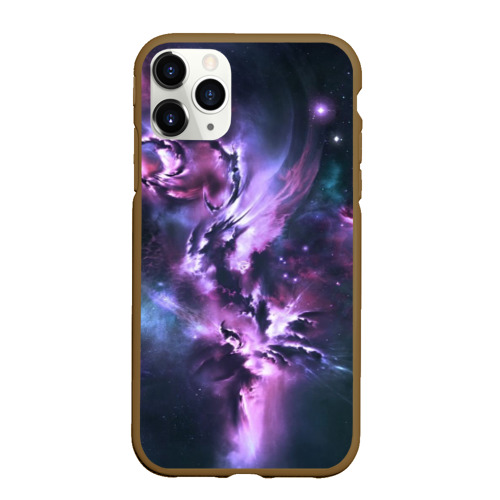 Чехол для iPhone 11 Pro матовый Space, цвет коричневый