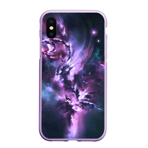 Чехол для iPhone XS Max матовый Space, цвет сиреневый