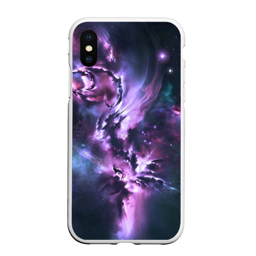 Чехол для iPhone XS Max матовый Space, цвет белый