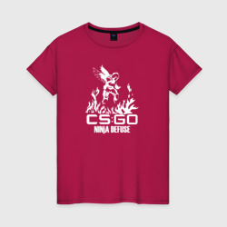 Женская футболка хлопок Cs:go - Ninja Defuse Oloff Graffiti