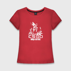 Женская футболка хлопок Slim Cs:go - Ninja Defuse Oloff Graffiti