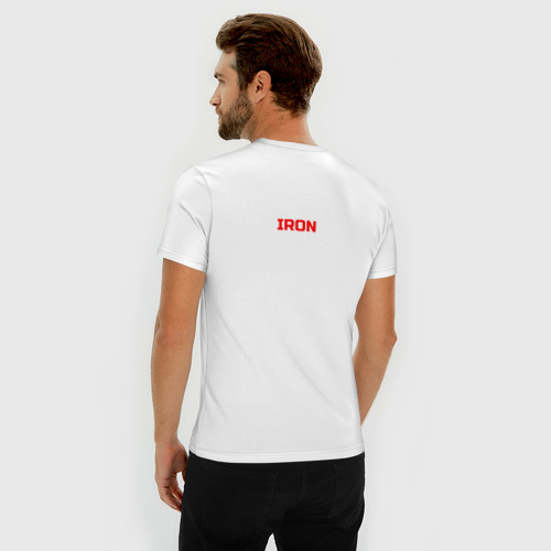 Мужская футболка хлопок Slim IROGEN #1, цвет белый - фото 4