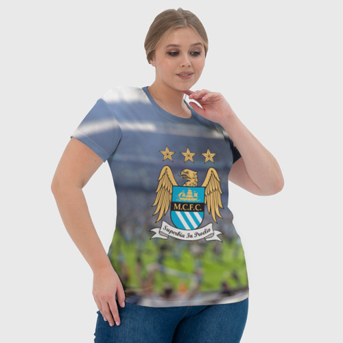 Женская футболка 3D Manchester city, цвет 3D печать - фото 6