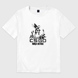 Женская футболка хлопок Oversize Cs:go - Ninja Defuse