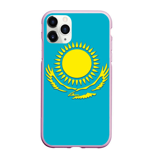 Чехол для iPhone 11 Pro Max матовый Казахстан, цвет розовый