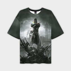 Мужская футболка oversize 3D Dishonored