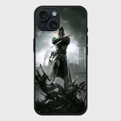 Чехол силиконовый для Apple iPhone 15 матовый Dishonored
