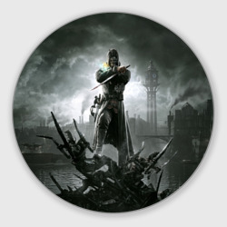 Круглый коврик для мышки Dishonored