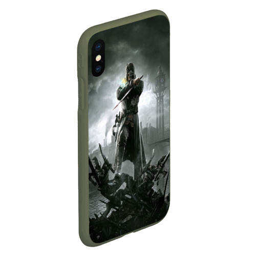 Чехол для iPhone XS Max матовый Dishonored, цвет темно-зеленый - фото 3