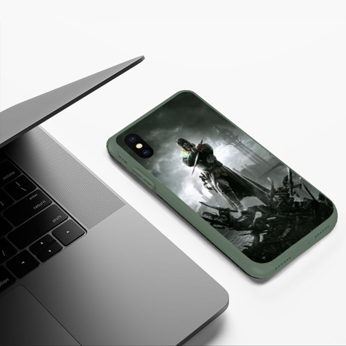Чехол для iPhone XS Max матовый Dishonored, цвет темно-зеленый - фото 5
