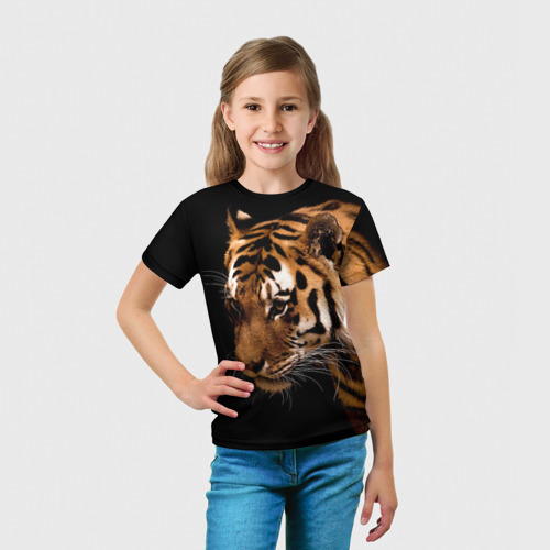 Детская футболка 3D Тигр, цвет 3D печать - фото 5