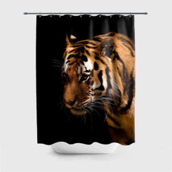 Штора 3D для ванной Тигр