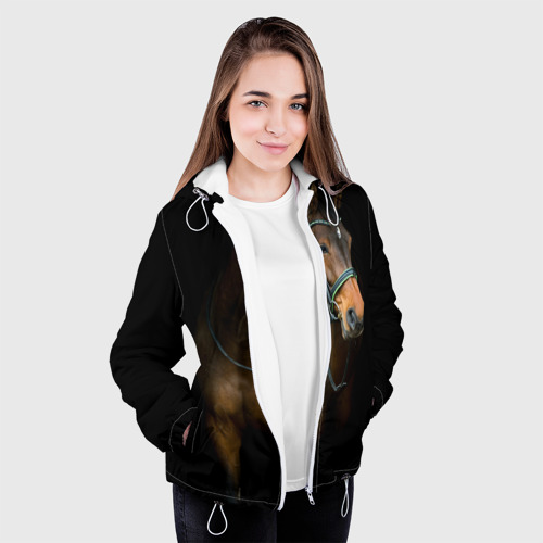 Женская куртка 3D Породистый жеребец - фото 4
