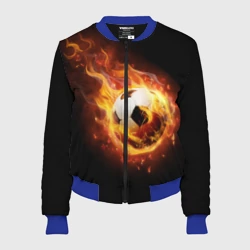 Женский бомбер 3D Страсть к футболу