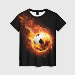 Женская футболка 3D Страсть к футболу