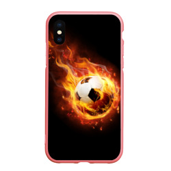 Чехол для iPhone XS Max матовый Страсть к футболу