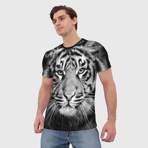 Мужская футболка 3D Красавец тигр, цвет 3D печать - фото 3